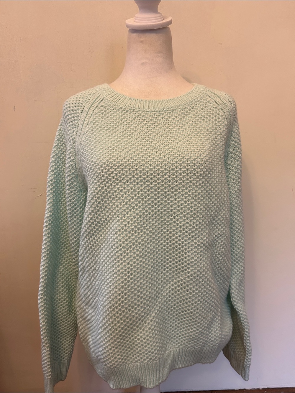 Gap Light Mint Textured Knit Women's Sweater Size XL EUC
